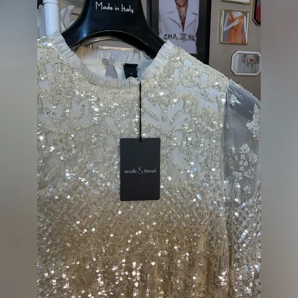 Needle & Thread Cream Lace Maxi Dress - Picture 8 of 10